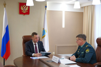 Губернатор Роман Бусаргин провел рабочую встречу с начальником Саратовской таможни Юрием Соколовым