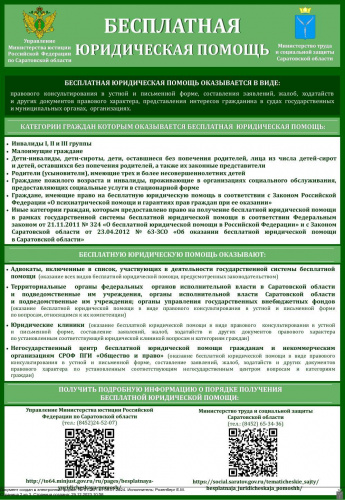 Жителям Краснопартизанского района - о бесплатной юридической помощи 