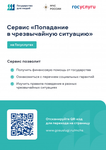 В случае ЧС на постале госуслуг работает сервис "Чрезвычайная ситуация"