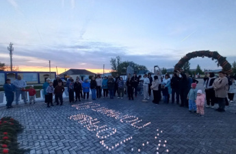 Акция "Свеча памяти" состоялась на Центральной площади поселка Горный