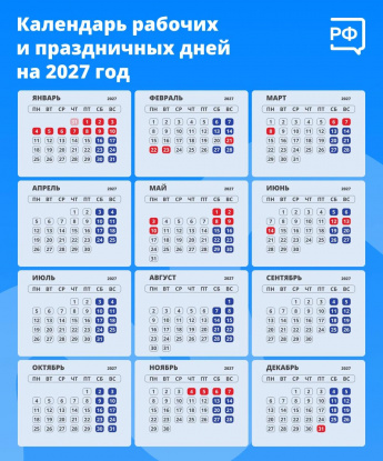 На Новый год будем отдыхать целых 11 дней — с 31 декабря 2026-го по 10 января 2027 года