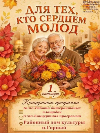 Добро пожаловать на мероприятия по случаю дня пожилого человека!