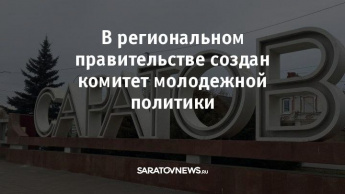 В Правительстве Саратовской области создан комитет молодежной политики