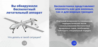 Напоминаем жителям области о мерах безопасности в случае угрозы атаки БПЛА️
